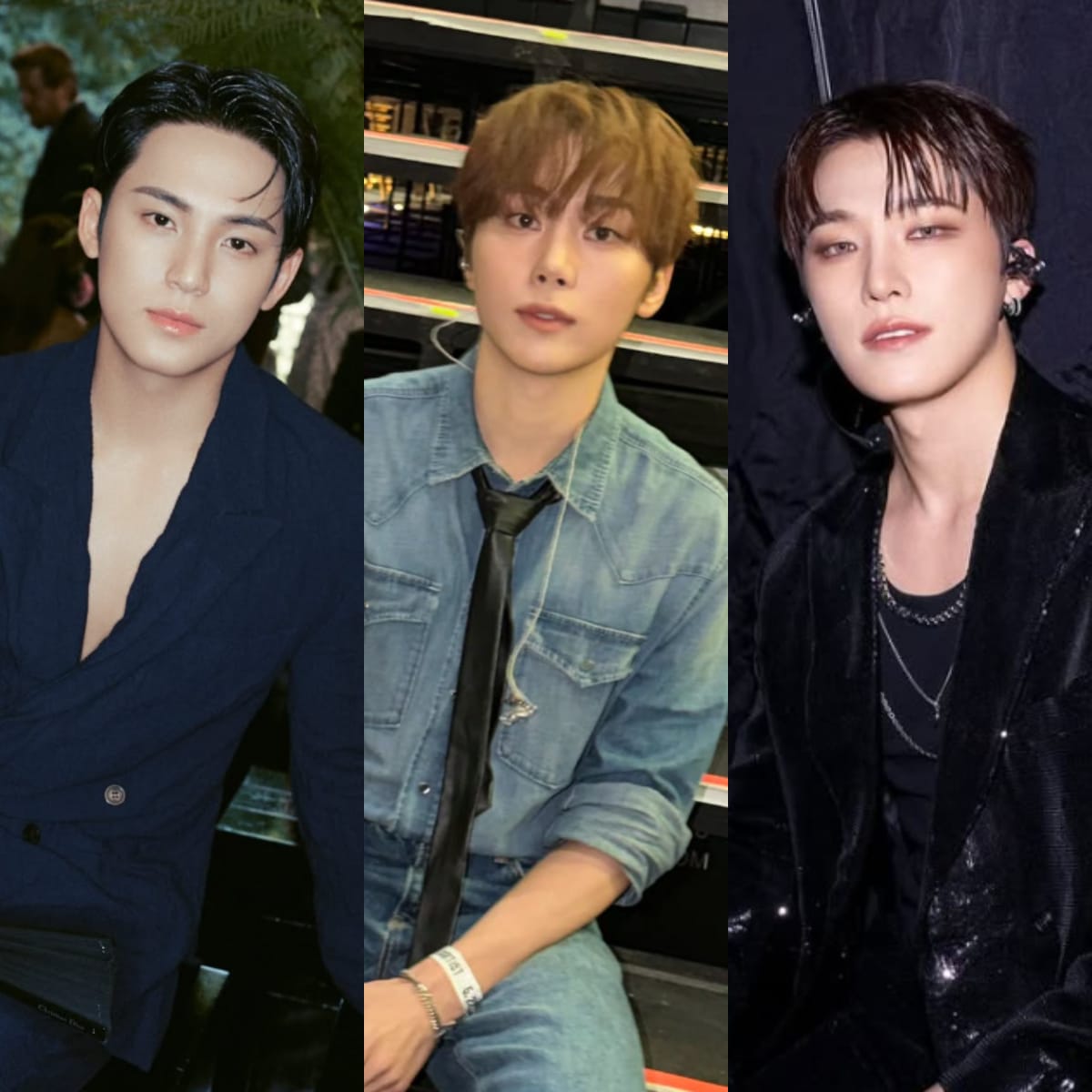 SEVENTEEN珉奎(左起)、勝寛、DINO即將入伍。 圖：翻攝自IG