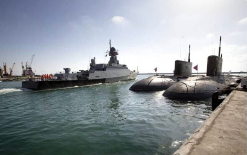 俄軍在敘利亞塔爾圖斯港的海軍基地。 圖 : 達志影像 / 美聯社