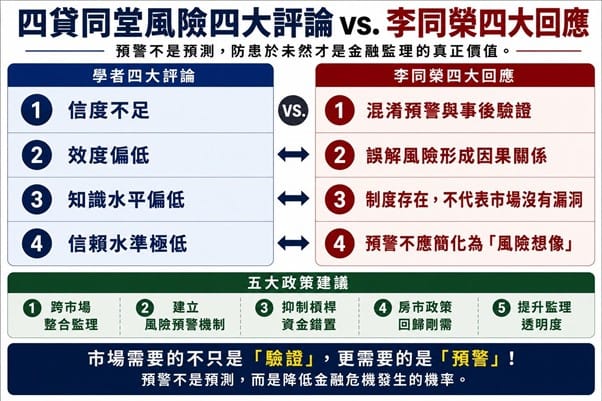 四貸同堂入股風險是想像？李同榮反駁學者四大評論