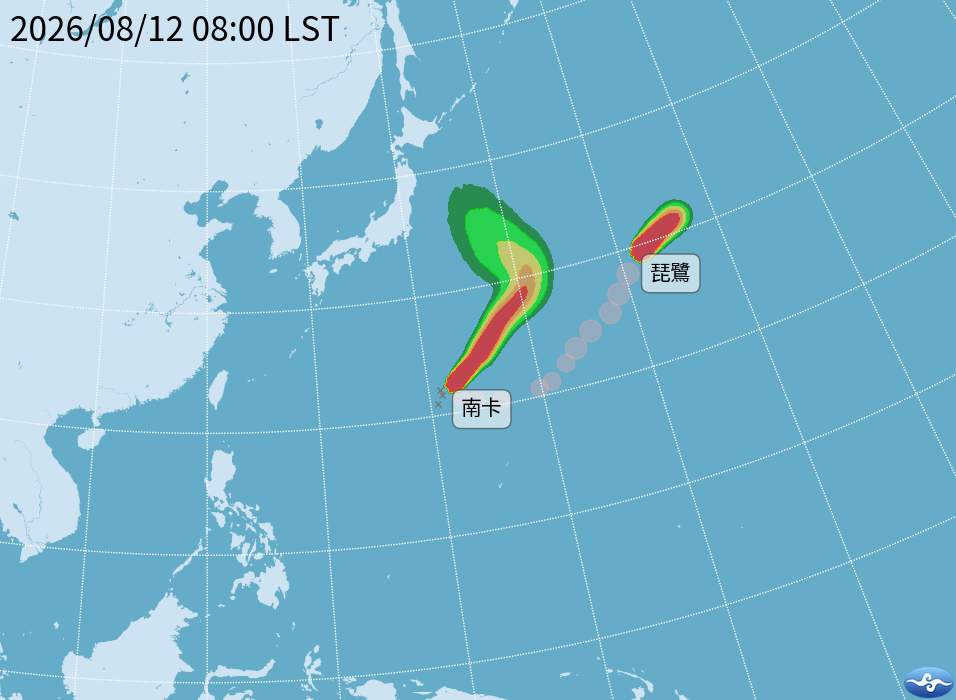 昌鴻颱風前腳登陸日本剛減弱，新的颱風就接著生成，並同樣對日本虎視眈眈。 圖：取自天氣職人吳聖宇臉書