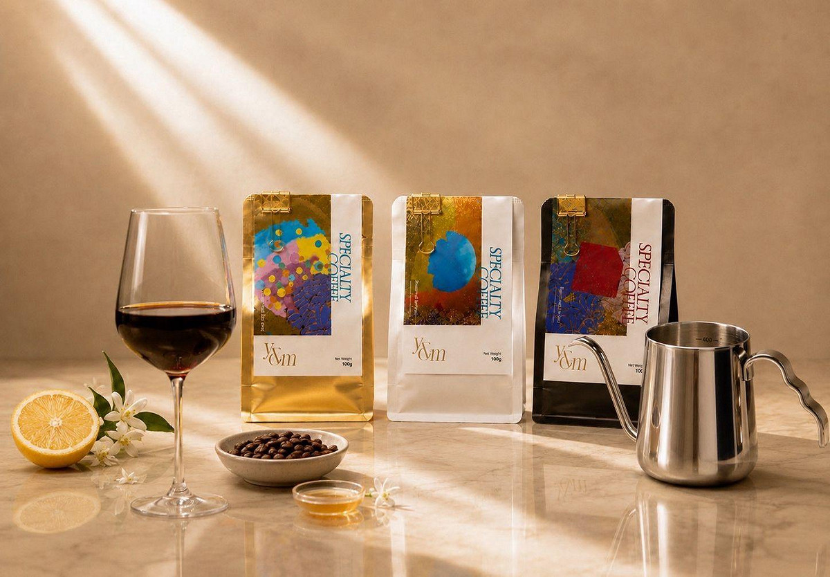 y &amp; m Coffee以「年份酒」概念詮釋頂級台灣咖啡，從產區、品種、處理法到風味層次，呈現屬於每一年、每一批次的獨特風土。 圖：y &amp; m Coffee ／提供
