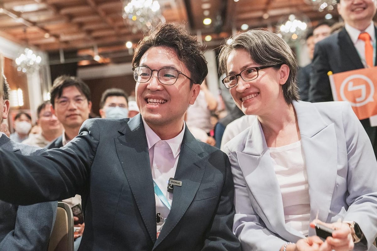 民進黨台北市長參選人沈伯洋及副總統蕭美琴。 圖：沈伯洋競選團隊 / 提供