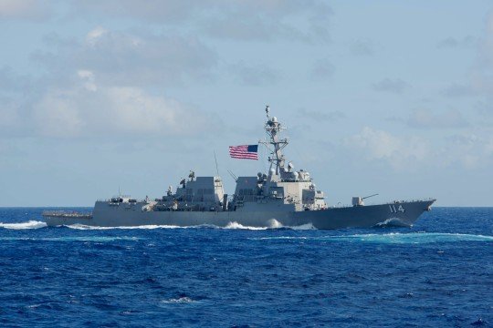 美軍艦艇在川普第二任期內穿越台海的次數出現顯著下降。 圖:翻攝自 X  @Aurora107E