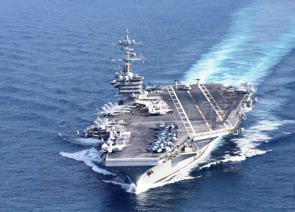 美國華盛頓號航艦。（路透社） 圖：中央社提供