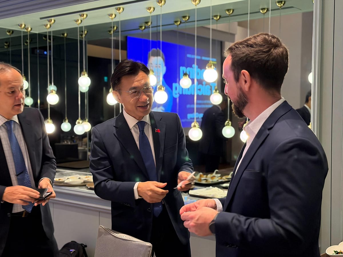 江啟臣受邀出席台中美國商會（AmCham Taichung）晚宴。 圖：江啟臣辦公室/提供