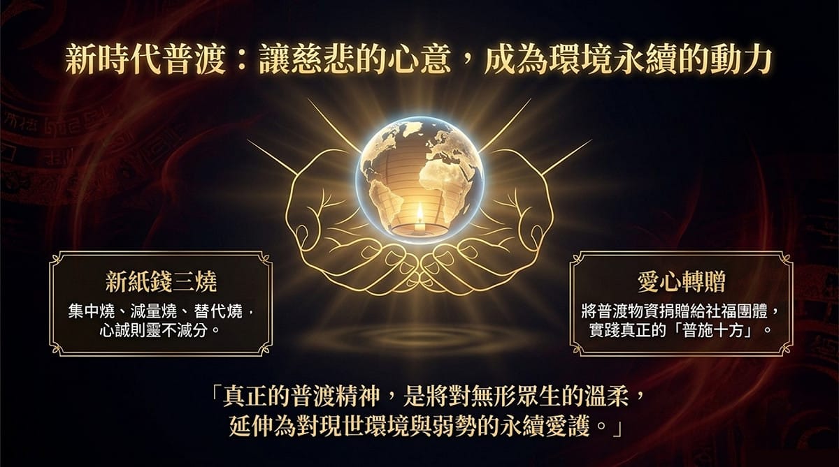 環保祭祀愛心做公益。 圖：內政部提供