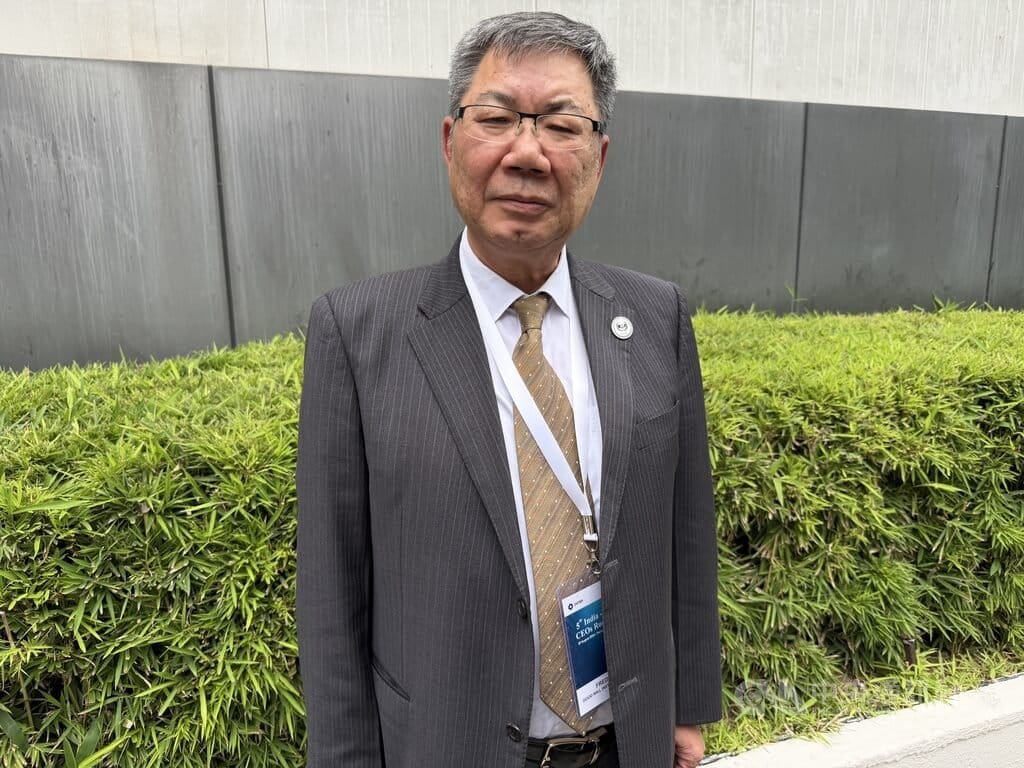 台灣與印度官方、民間代表今天在印度交流，印度期盼與台灣在半導體產業上有更多的合作，印度台商總會總會長陳木騰（圖）則呼籲印度能打造出更友善的投資環境，才能創造出讓雙方有更緊密合作的契機。中央社記者李晉緯班加羅爾攝　115年8月27日 圖：中央社提供