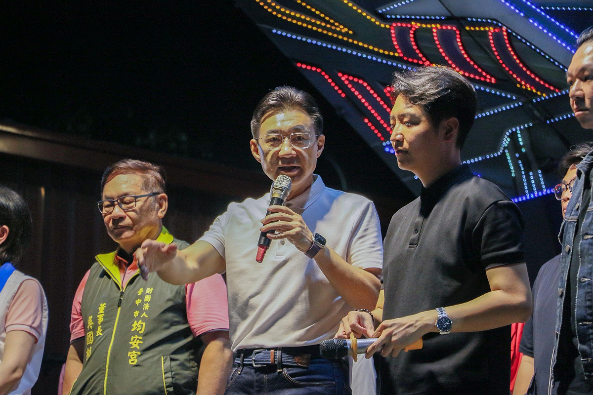 江啟臣假日趕場提出多項政見。 圖：江啟臣辦公室/提供