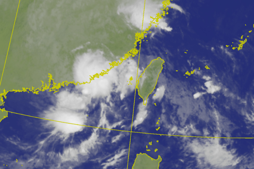 沙德爾颱風外圍環流帶來的雲系持續影響台灣南部地區。 圖：中央氣象署