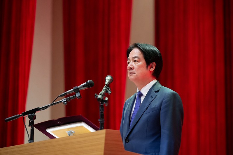 賴清德說，政府會繼續落實國防自主，發展軍工產業、人工智慧及無人載具。 圖：總統府提供