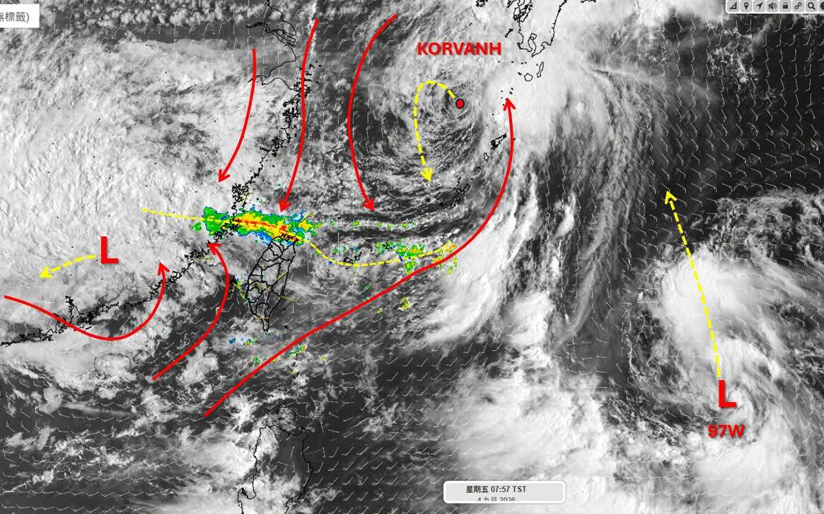 為何北台灣早上大雨狂轟？專家點出南北風交會：可能還要持續一段時間