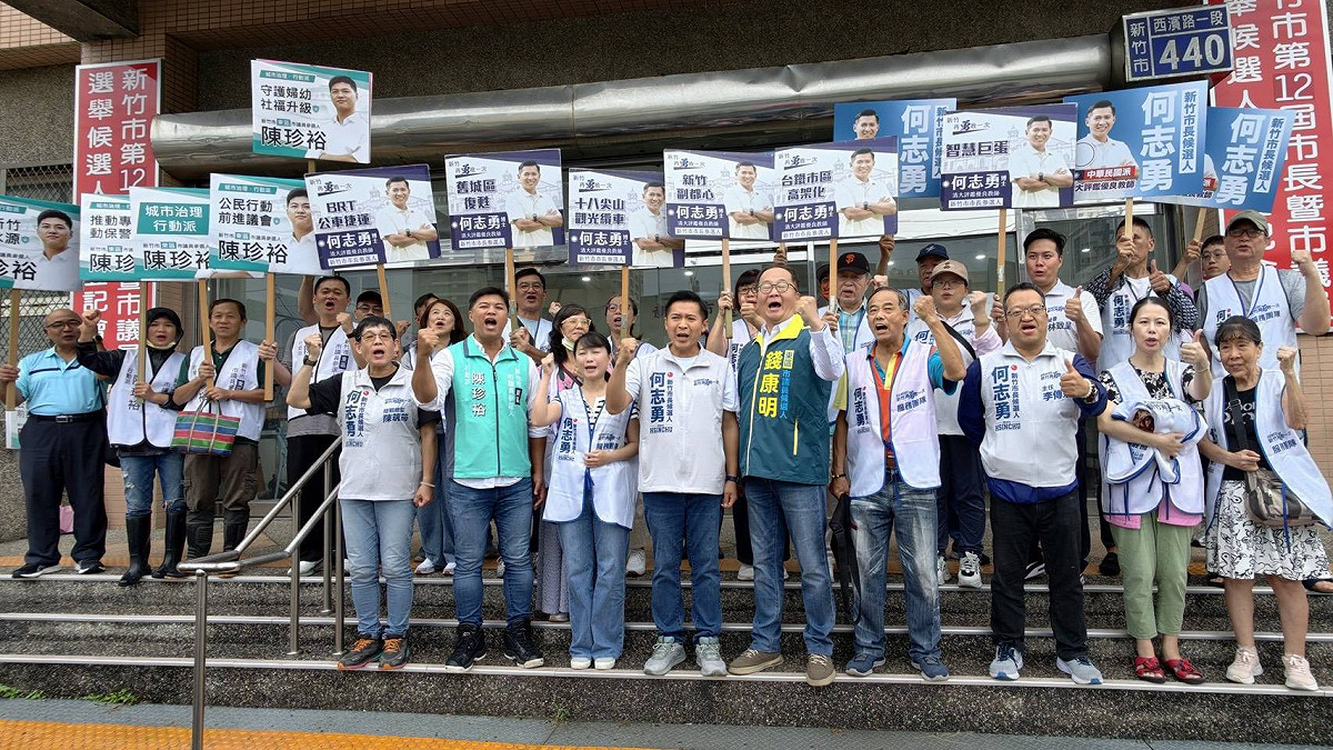 清華大學兼任助理教授何志勇以無黨籍身分登記參選新竹市長。 圖：何志勇/提供