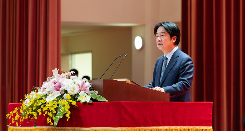 總統賴清德主持國防大學的國軍軍官深造教育116年班開訓典禮。 圖：總統府/提供