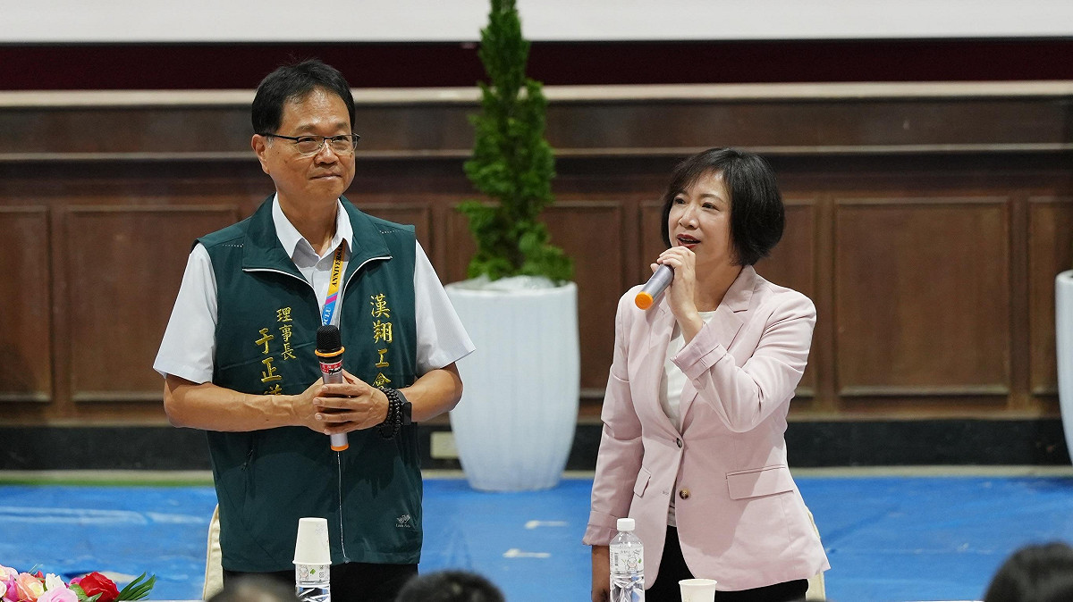 何欣純出席漢翔產業工會座談會。 圖：何欣純競辦/提供