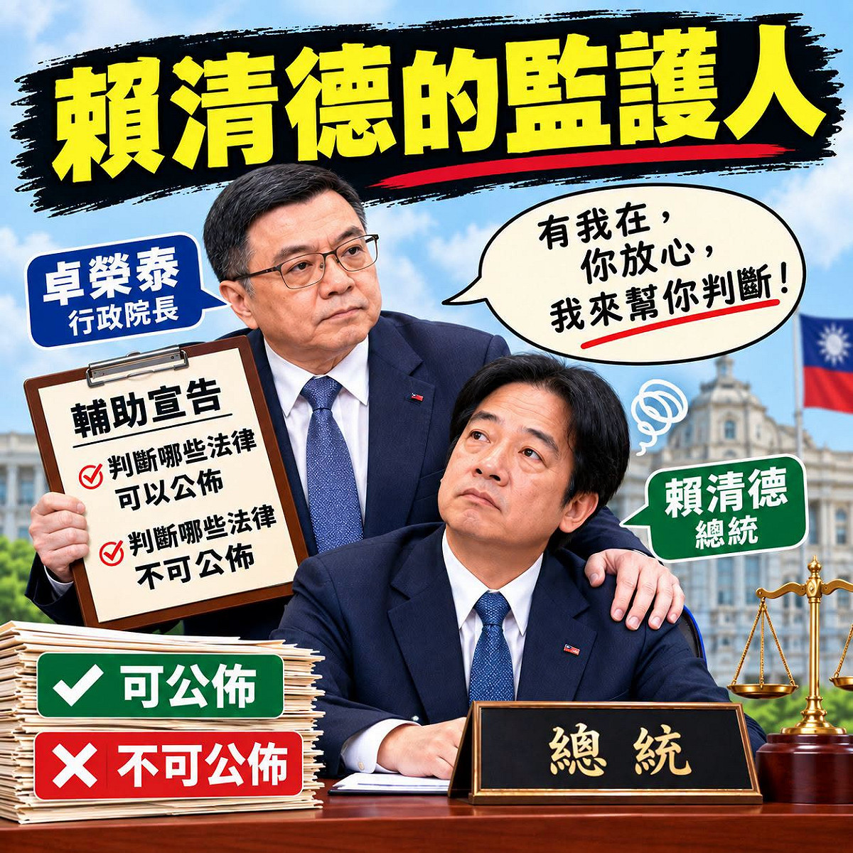 國民黨立委稱卓榮泰是賴清德的監護人 圖：翁曉玲臉書