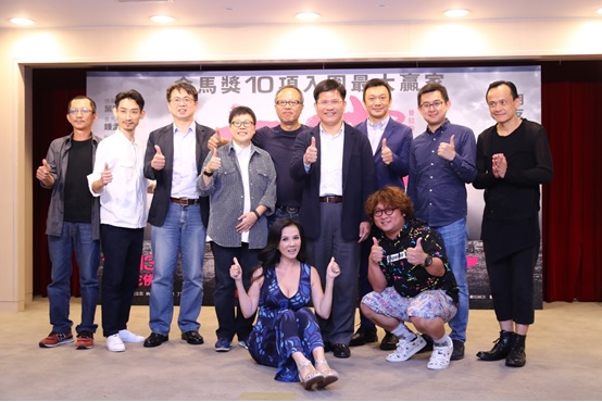 市長林佳龍與「大佛普拉斯」劇組合影。 圖：台中市政府新聞局提供