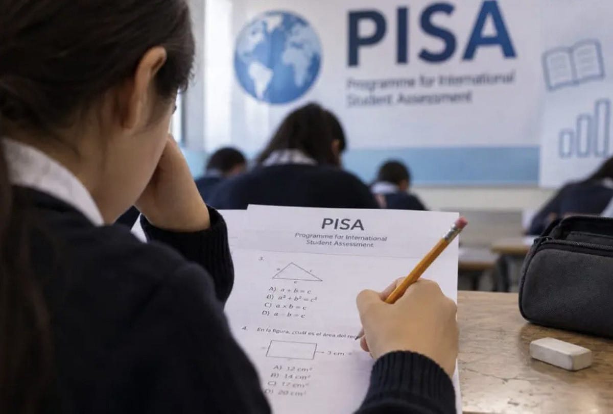 經濟合作暨發展組織（OCED）公布2025年「國際學生能力評量計畫」（PISA）結果，顯示全球15歲以下學生閱讀、數學與科學能力下降。 圖：翻攝自 X @TonyMendezR