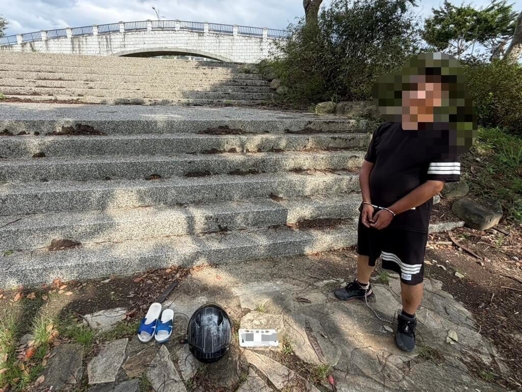 苗栗縣警局苗栗分局11日表示，52歲郭姓男子（圖）涉嫌於公館鄉當街搶奪民眾身上的金項鍊，行搶後火速變賣得手新台幣20餘萬元；警方利用科技偵查，於案發後4小時內逮捕郭男，全案依法送辦。（警方提供）中央社記者管瑞平傳真　115年9月11日