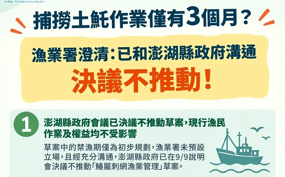 澎湖土魠魚限捕草案惹議！漁業署、縣府與漁民達共識：不推動草案