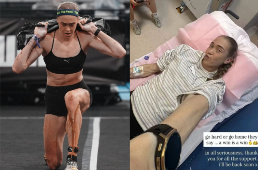 澳洲女選手喬安娜（Joanna Wietrzyk）在HYROX比賽期間突然失禁，雙腿沾滿排泄物。 圖：翻攝自X、IG