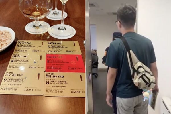 許男在社群貼文自稱VIP會員，以便宜郵輪船票吸引民眾。 圖：翻攝畫面