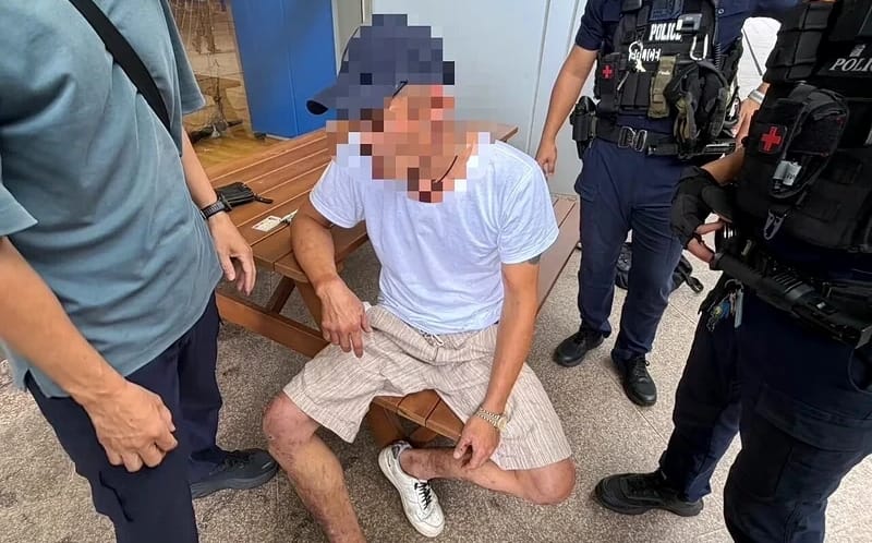 男持刀闖淡江大學！身揹2條通緝 警火速逮人扣刀送辦