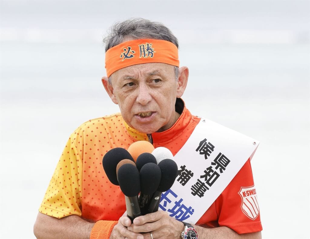 日本沖繩縣現任知事玉城鄧尼。（共同社） 圖：中央社提供