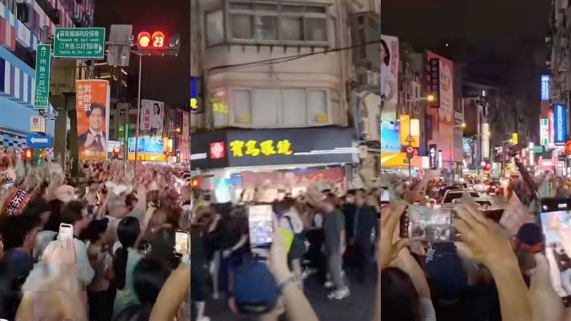張益贍分享15日公館商圈滿滿人潮的畫面。（） 圖：翻攝張益贍臉書