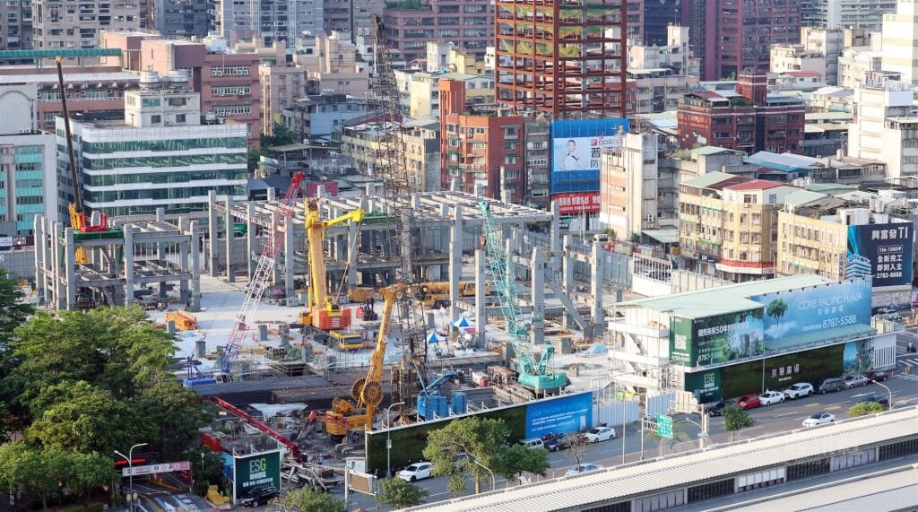 圖為京華城工地。（中央社檔案照片）