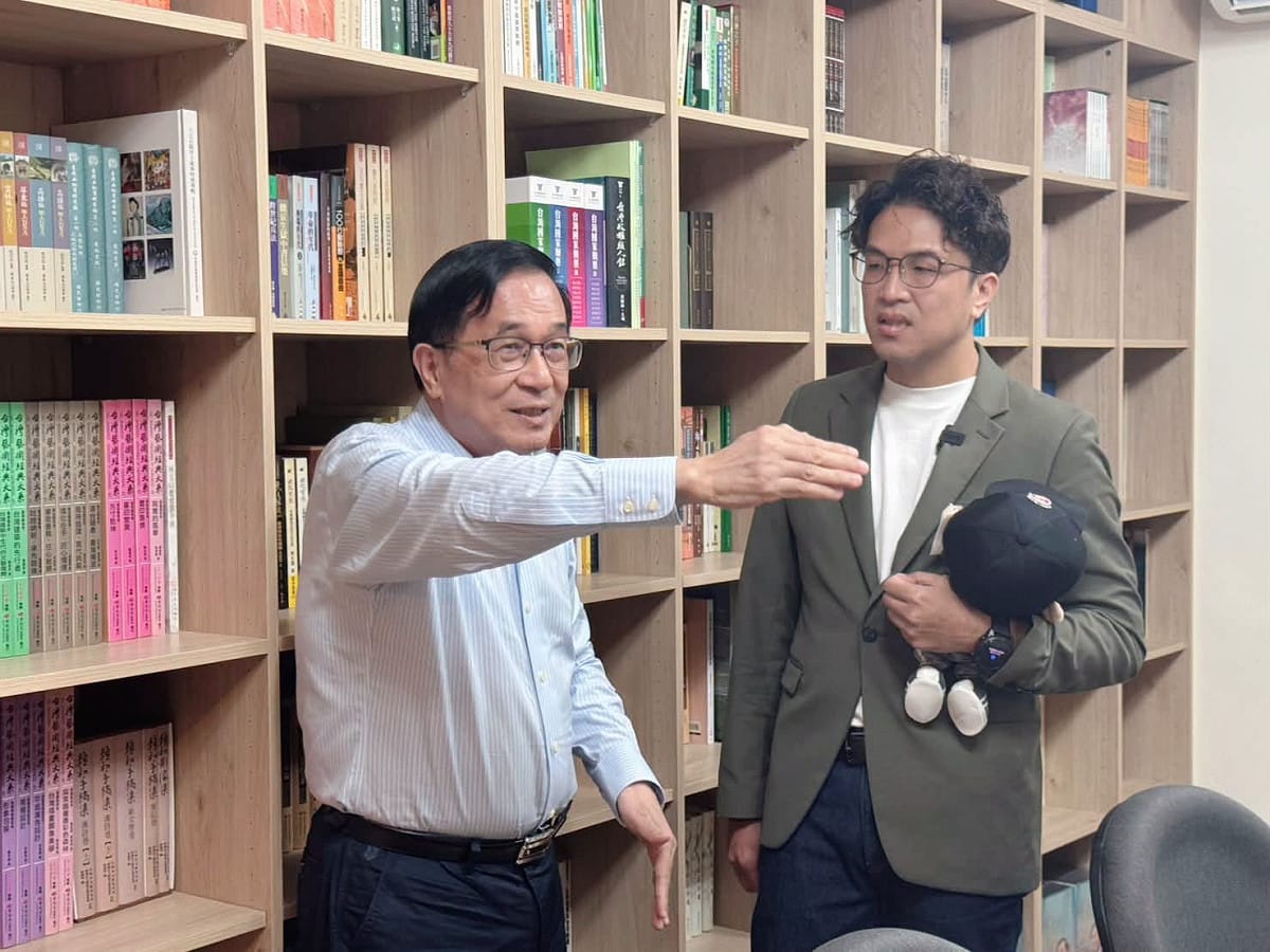 前總統陳水扁與民進黨台北市長候選人沈伯洋 圖：陳致中臉書