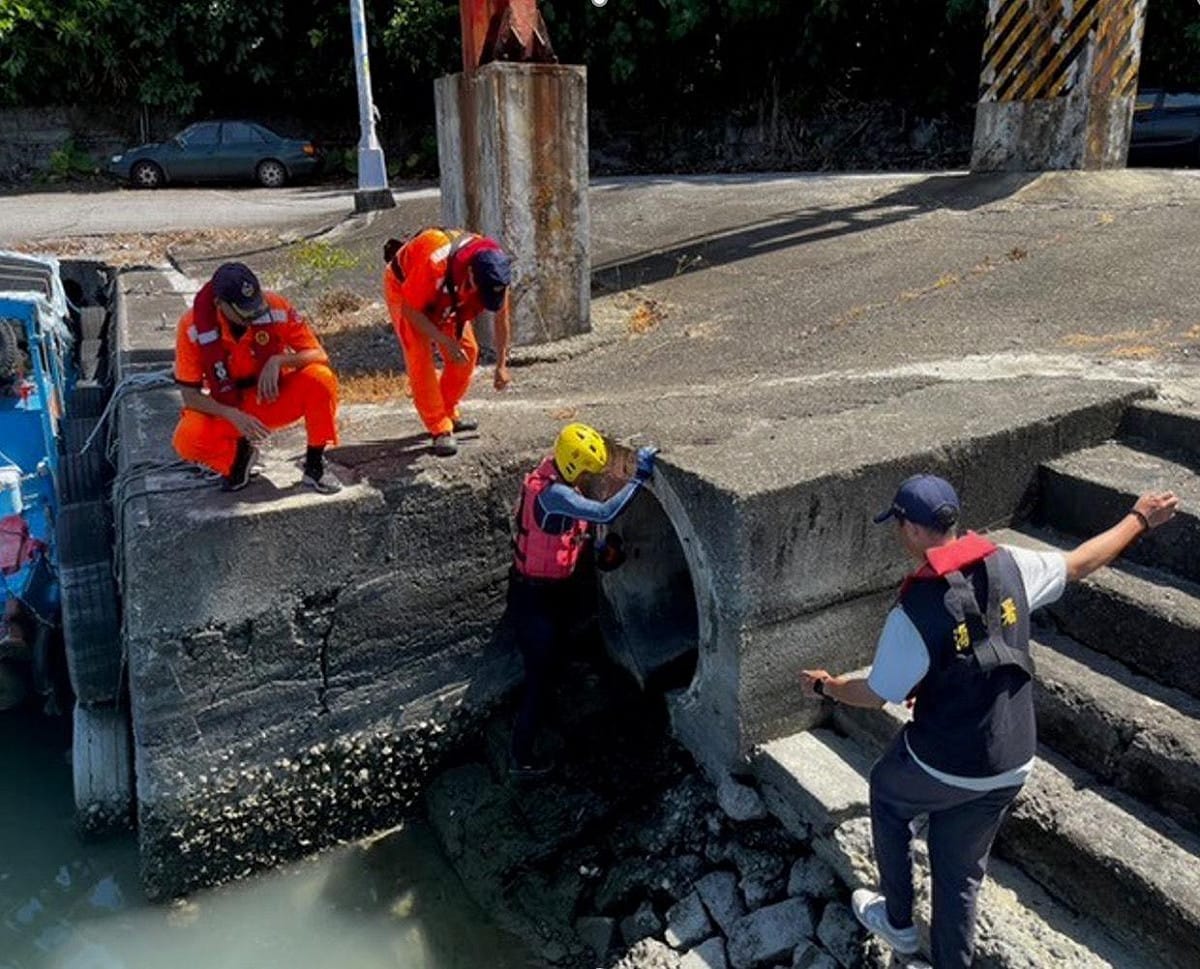 海巡署表示，下水道及涵洞雖然不是一般民眾經常接觸的區域，卻可能成為不法分子規避查緝的隱蔽通道。 圖：海巡署提供