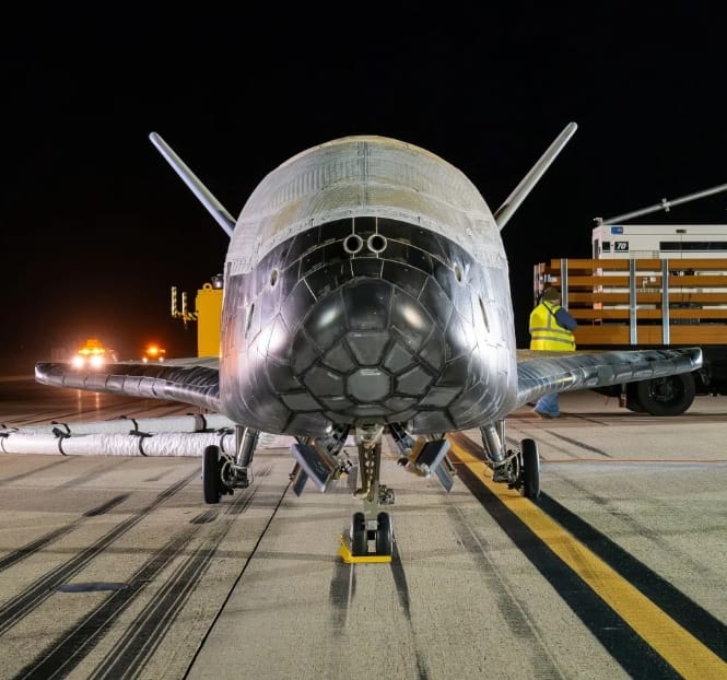 X-37B第七次任務返回範登堡太空軍基地（資料圖）。 圖 : 翻攝自美國太空軍