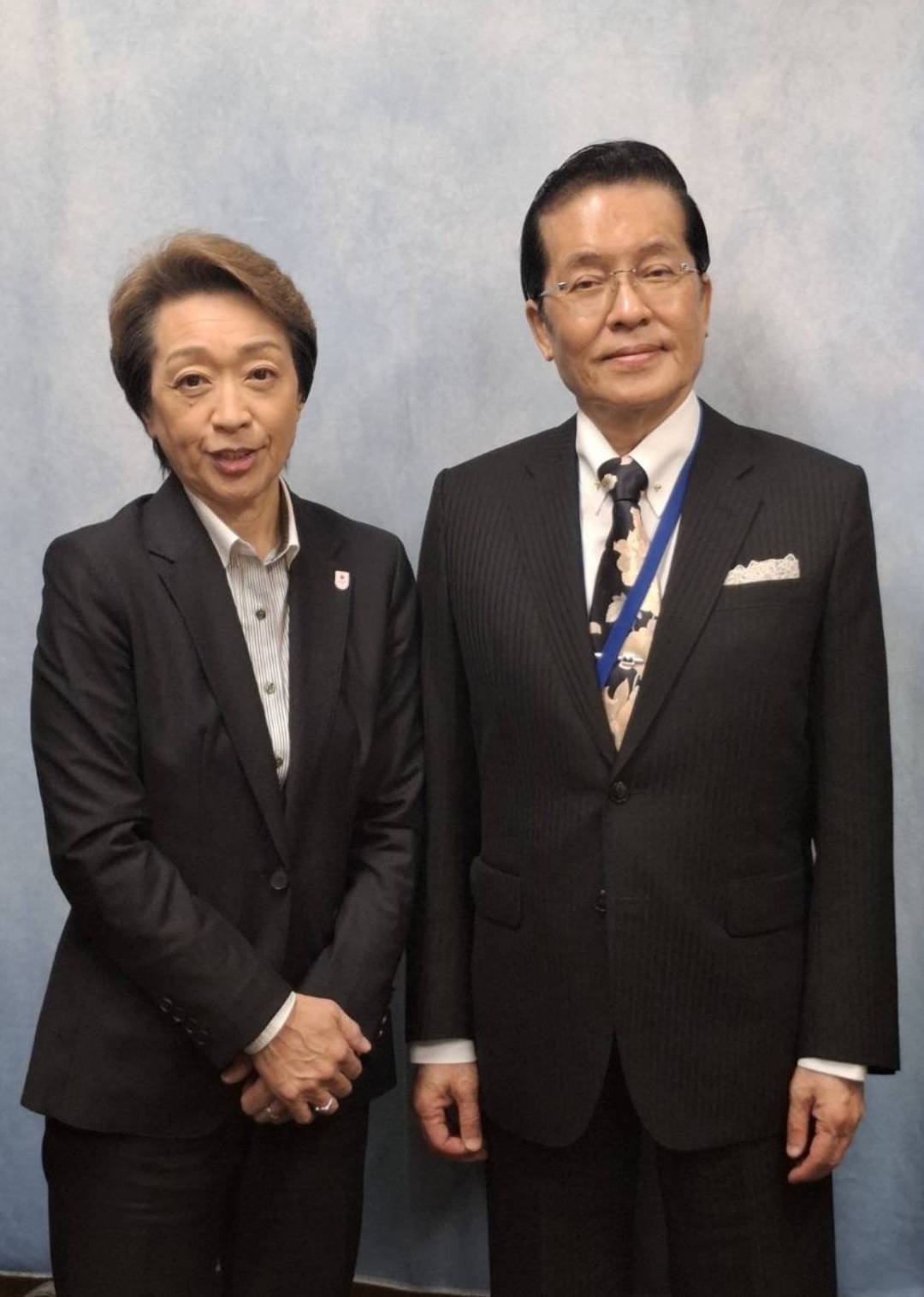 國民黨副主席張榮恭拜會日本奧林匹克委員會會長橋本聖子。 圖：國民黨/提供