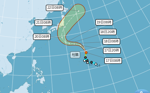 杜鵑颱風直奔日本！下週影響東京、關東 不排除增強至中颱