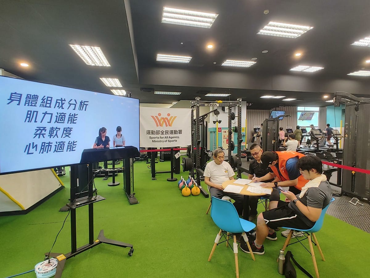 除了揮汗有禮活動之外，運動部全民運動署表示，也別錯過全民運動署推動的免費體適能檢測與運動課程。 圖：運動部全民運動署