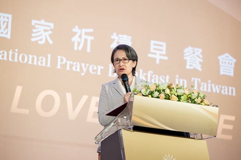 蕭美琴出席「2026國家祈禱早餐會」，並回憶義大利行。 圖：總統府提供