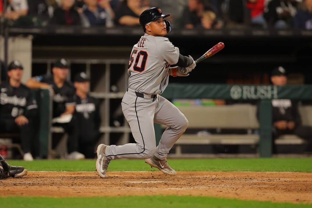 MLB底特律老虎隊野手李灝宇19日敲出本季第10支全壘打。（美聯社）