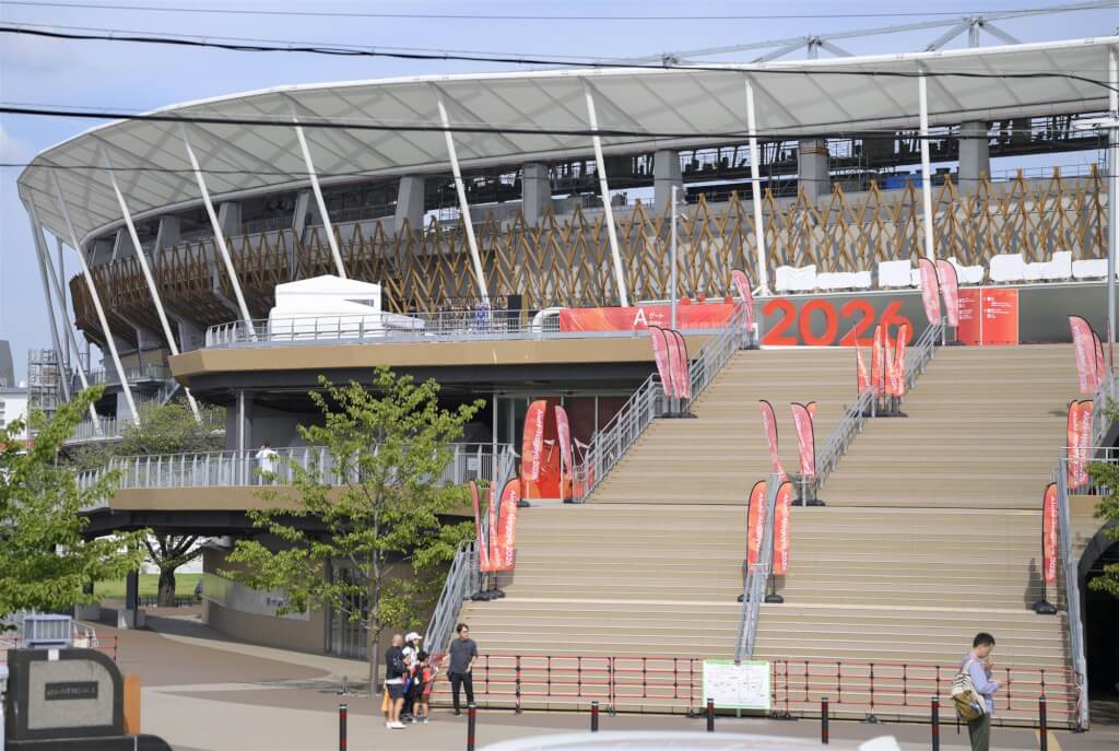 名古屋亞運開幕式於19日台灣時間晚上5時於瑞穗體育場。（共同社）