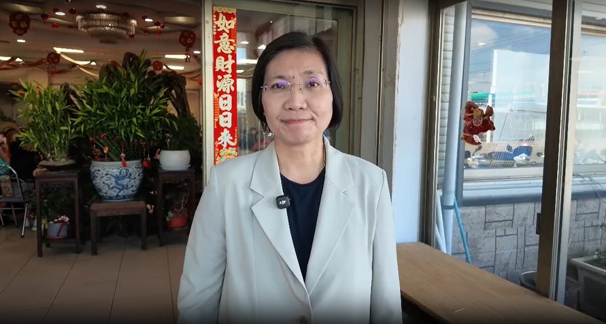 國民黨新竹縣長候選人徐欣瑩回應民調結果。 圖：擷取自徐欣瑩競選辦公室提供之影片