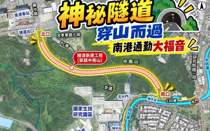 原車程20分鐘縮至7分鐘 ! 北部「這地方」穿山捷徑即將通車