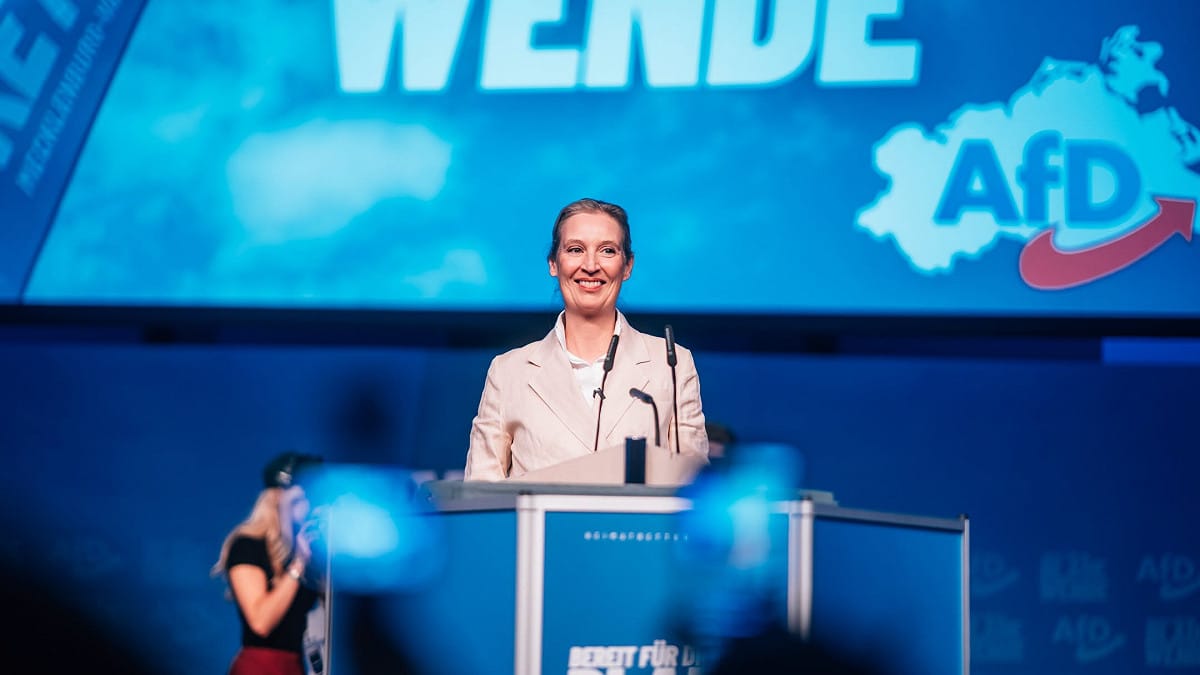 AfD黨魁韋德爾（Alice Weidel）呼籲在年底前舉行全國大選。 圖：翻攝自 Alice Weidel﻿ 臉書
