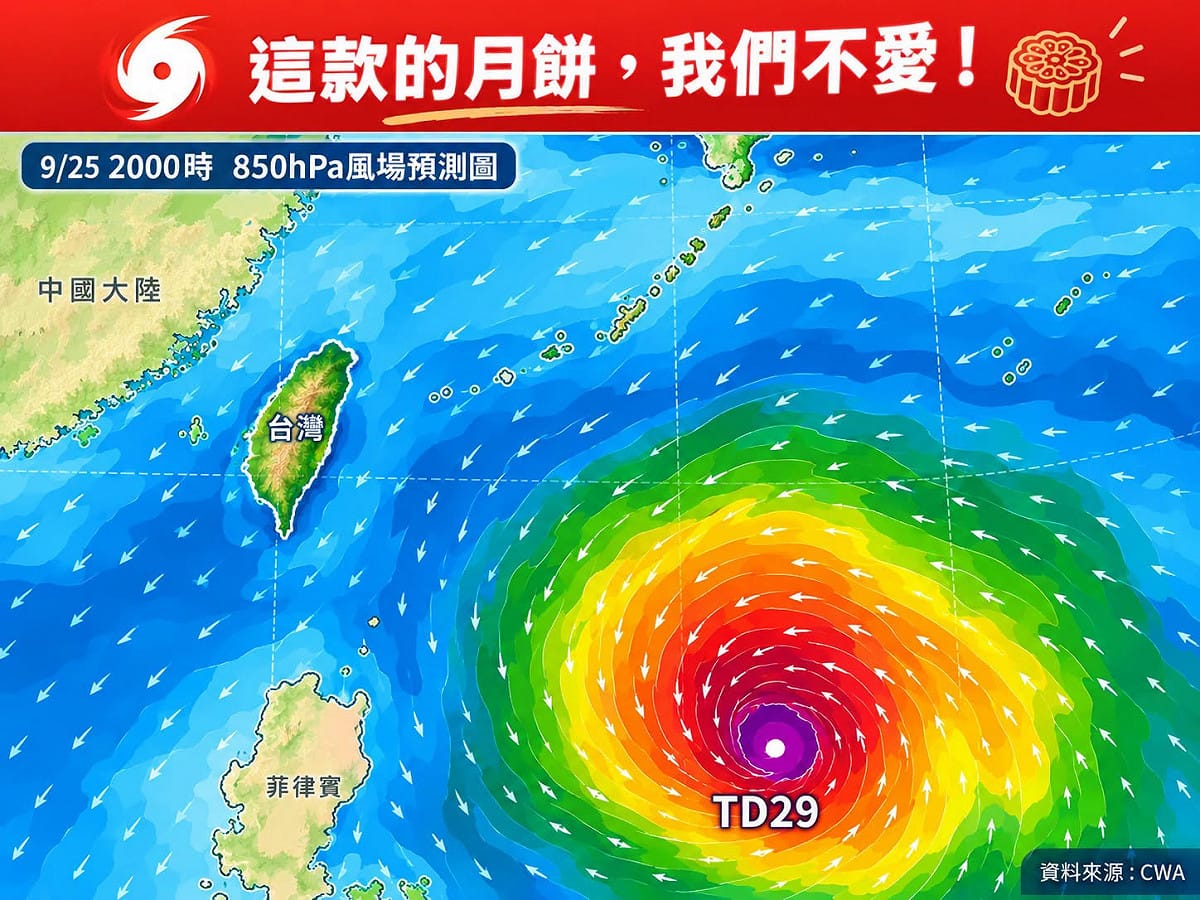 準「舒力基」颱風最快在今日生成，讓不少人擔心是否會影響中秋連假。 圖：取自林老師氣象站