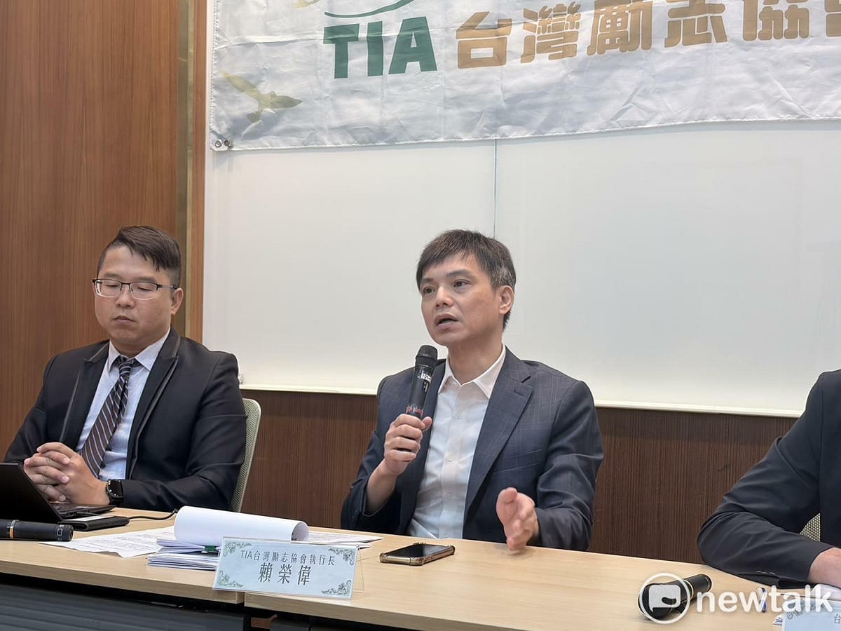 台灣勵志協會（TIA）今（23）日發布最新「台灣情勢調查」。圖為台灣勵志協會執行長賴榮偉。 圖：李宣萱/攝