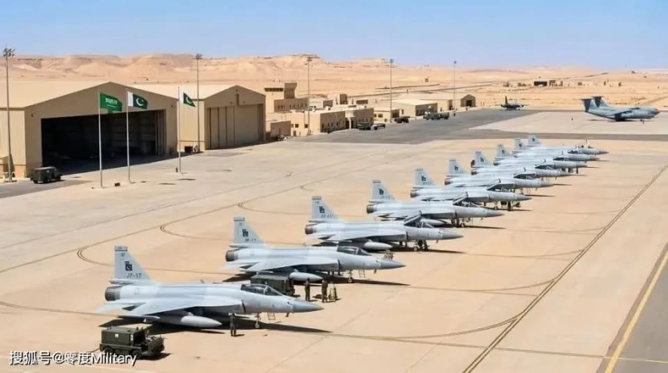 網路流傳胡塞武裝摧毀巴基斯坦空軍 3 架「梟龍」戰鬥機事件，遭到巴國官方駁斥為惡意塑造的假消息。 圖:翻攝自騰訊網