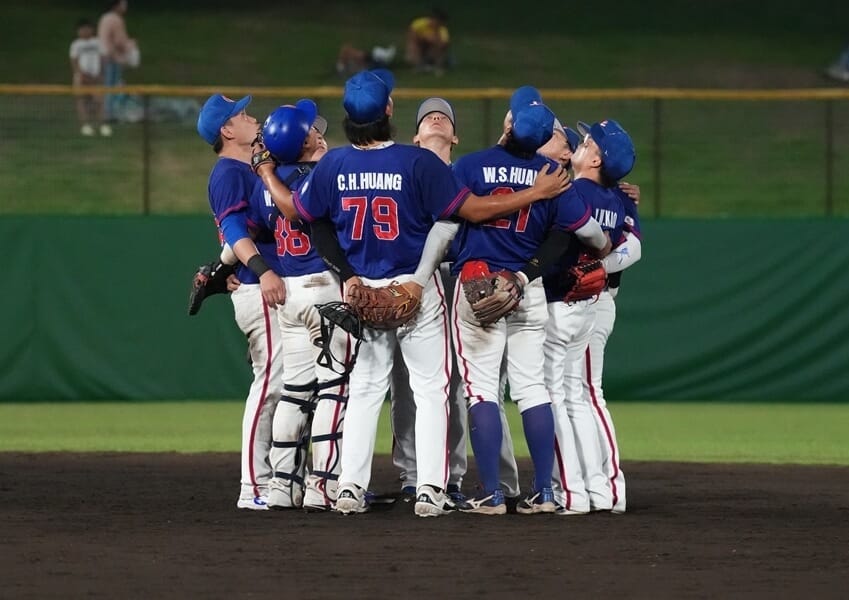 亞運台灣棒球代表隊終場以9比1擊敗中國隊。（代表團提供）