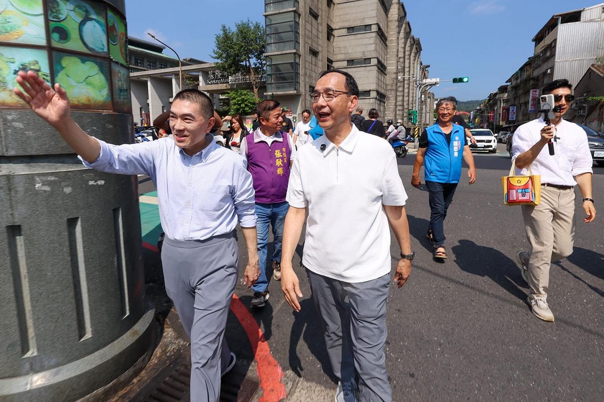 國民黨前主席朱立倫與基隆市長謝國樑。 圖：朱立倫辦公室提供