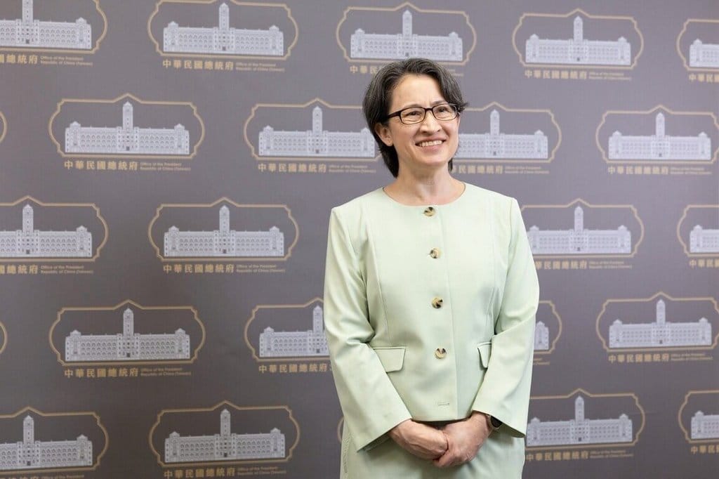 副總統蕭美琴27日以錄影方式為北美台灣科技年會（Taiwan Tech Summit）攬才及新創活動致詞指出，台灣正積極推動「AI新十大建設」，並與美國科技界緊密合作，持續深化台美人才及新創交流。（總統府提供）中央社記者王揚宇傳真　115年9月27日