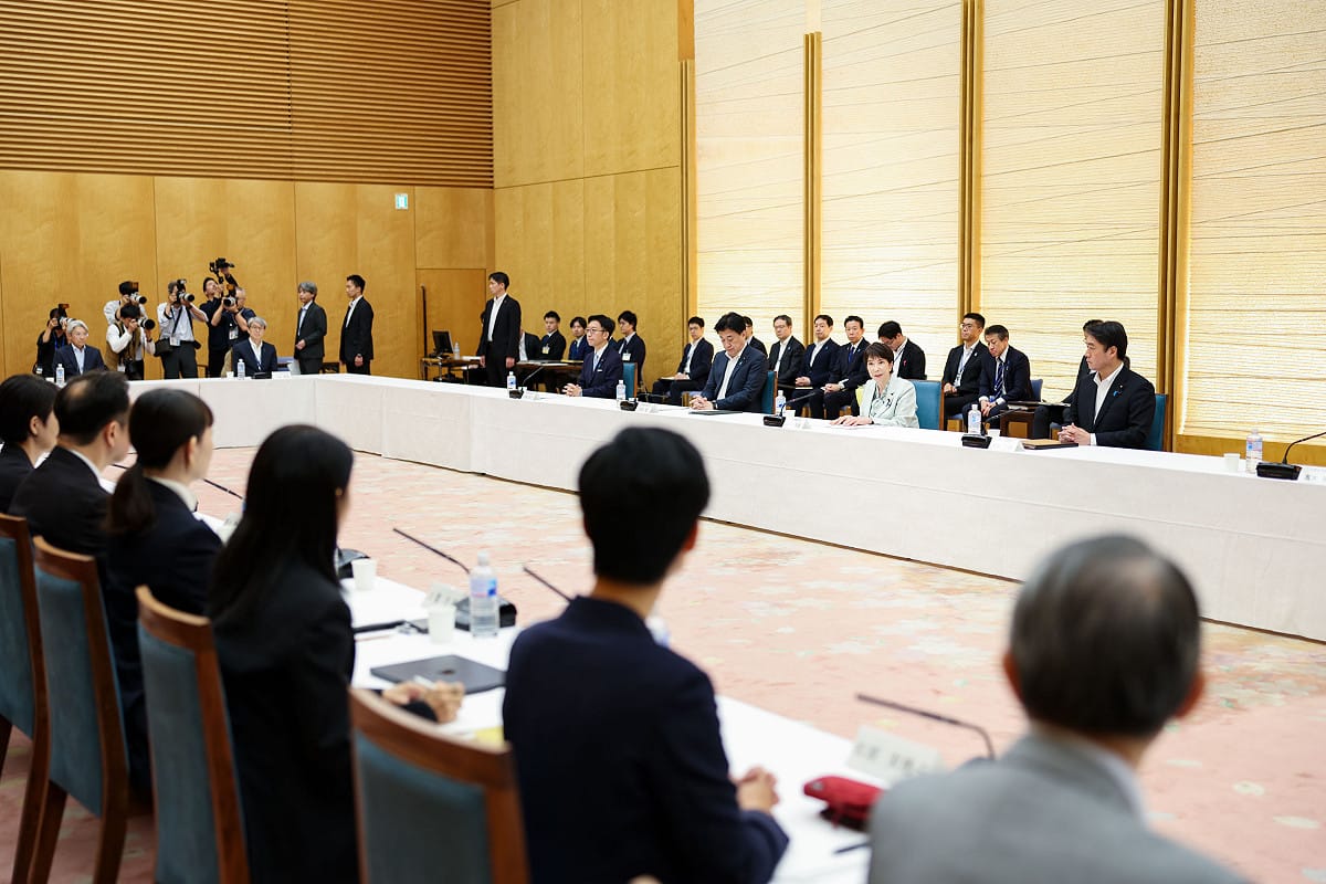 在首次「有關強化情報功能的專家會議」中，有專家直言，外國勢力介入日本選舉活動已相當之明顯。 圖：翻攝自首相官邸官網（資料照）