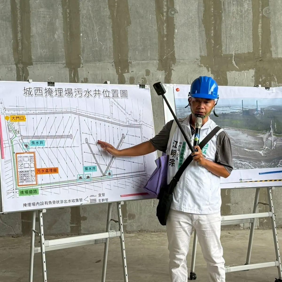 江明宗過去曾參與本土防疫口罩地圖與登革熱地圖建置，本屆轉型為揭弊者，針對光電議題與城西掩埋場環評廢水痛擊市府，累積一定的空戰聲量。 圖：翻攝江明宗臉書