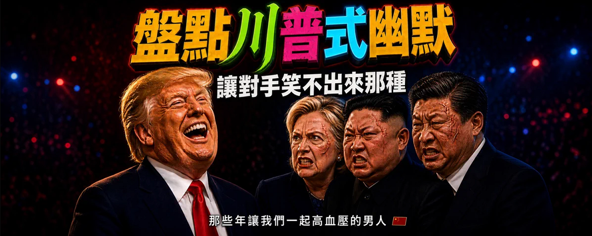 川普式幽默往往不像段子。它比較像殺球。話講完，支持者覺得痛快，對手卻氣到跳腳或者很難接球。 圖：擷自童文薰 Winifred Tung的X平台